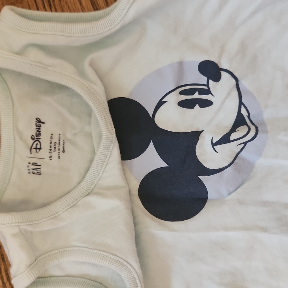 🌟7/25$ Sister & Brother Baby Gap Mickey And Mini Romper Set - Picture 2 of 4